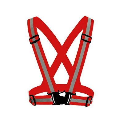 Red harness type reflective vest